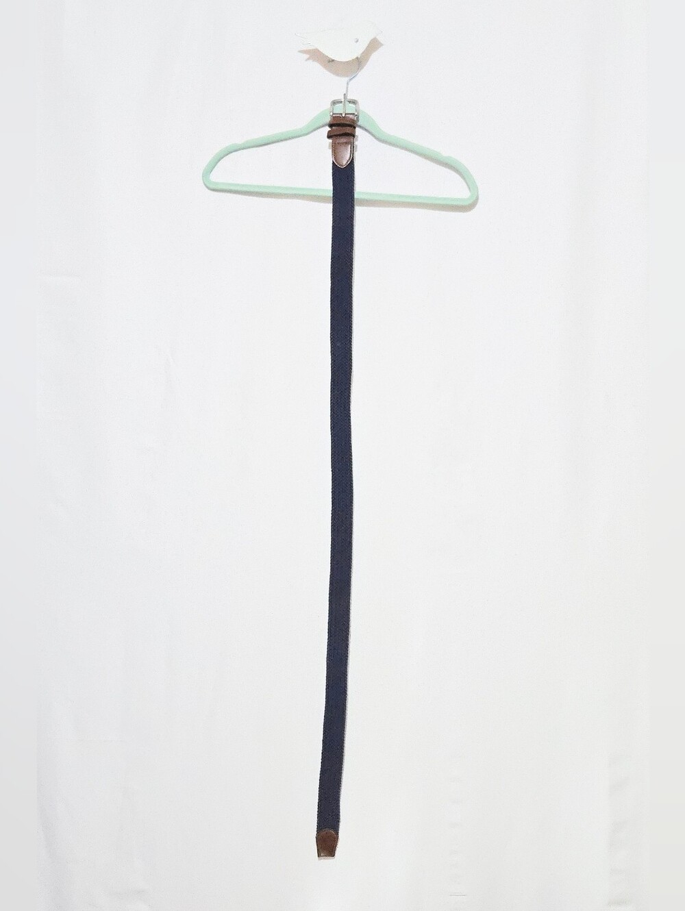 Tommy Hilfiger Navy Elastic Braided Belt - Chestnut Brown - Size L (46 inches)